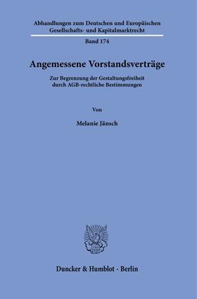 Angemessene Vorstandsverträge.