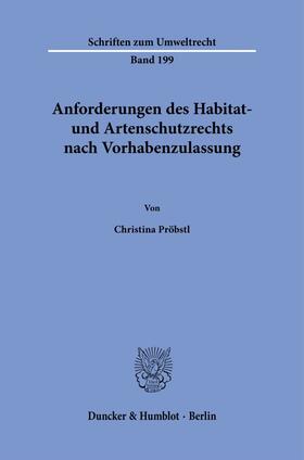 Pröbstl, C: Anforderungen des Habitat- und Artenschutzrechts