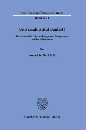 Universalinstitut Baulast?