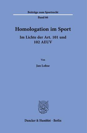 Homologation im Sport.