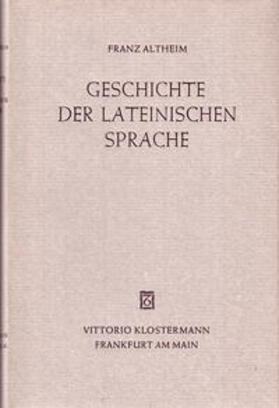 Geschichte der Lateinischen Sprache