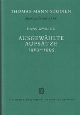 Ausgewählte Aufsätze 1963-1995