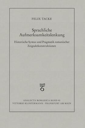 Tacke, F: Sprachliche Aufmerksamkeitslenkung