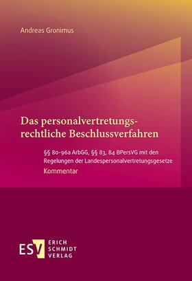 Das personalvertretungsrechtliche Beschlussverfahren