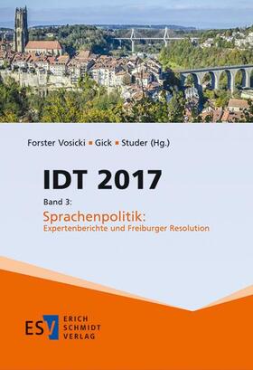 IDT 2017 / Band 3: Sprachenpolitik