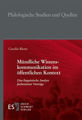 Blenn, C: Mündliche Wissenskommunikation/öffent. Kontext