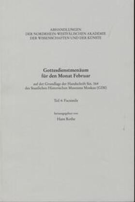 Gottesdienstmenäum für den Monat Februar