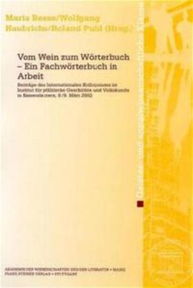 Vom Wein zum Wörterbuch – Ein Fachwörterbuch in Arbeit