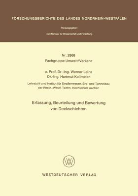 Erfassung, Beurteilung und Bewertung von Deckschichten