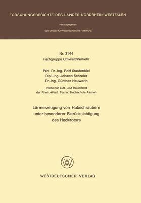 Lärmerzeugung von Hubschraubern unter besonderer Berücksichtigung des Heckrotors