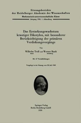 Das Erstarkungswachstum krautiger Dikotylen, mit besonderer Berücksichtigung der primärem Verdickungsvorgänge