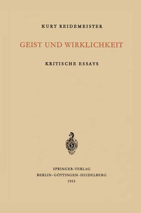 Geist und Wirklichkeit