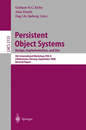 Persistent Object Systems: Design, Implementation, and Use