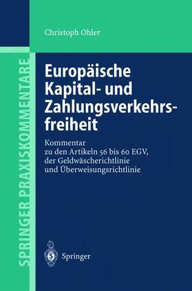 Europäische Kapital- und Zahlungsverkehrsfreiheit