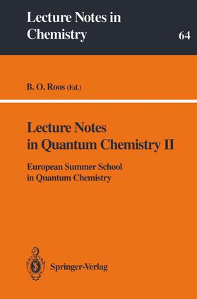 Lecture Notes in Quantum Chemistry II