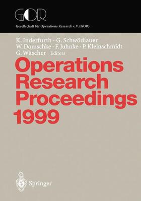 Operations Research Proceedings 1999