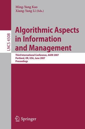 Algorithmic Aspecte in Information and Management