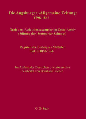 Register der Beiträger / Mitteiler