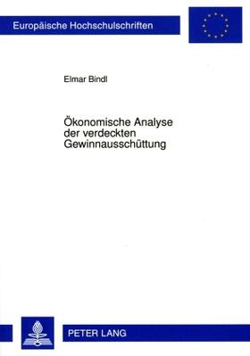 Ökonomische Analyse der verdeckten Gewinnausschüttung