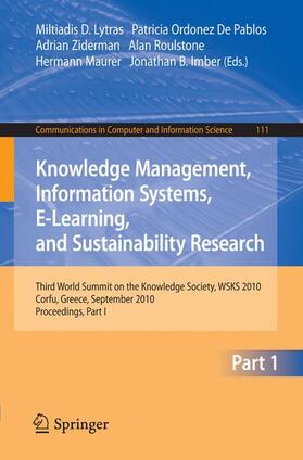 Knowledge Management, Information Systems, E-Learning, and Sustainability Research