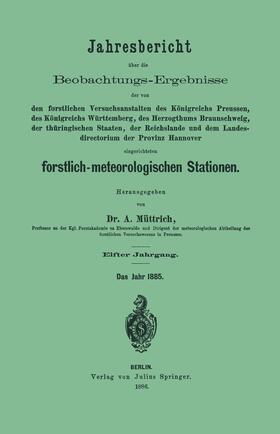 Jahresbericht über die Beobachtungs-Ergebnisse