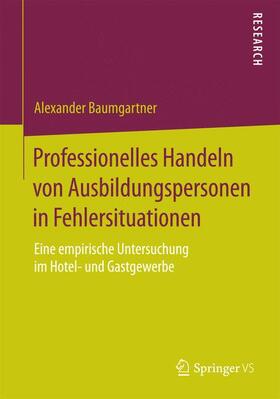 Professionelles Handeln von Ausbildungspersonen in Fehlersituationen