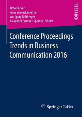 Conference Proceedings Trends in Business Communication 2016