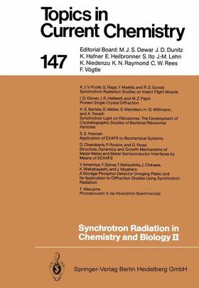 Synchrotron Radiation in Chemistry and Biology II