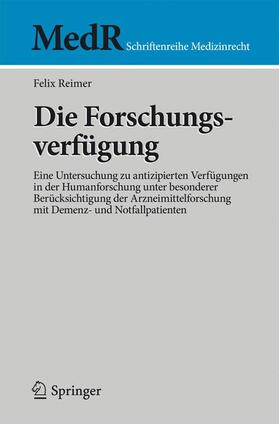 Die Forschungsverfügung