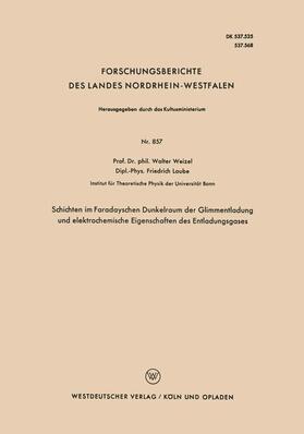 Schichten im Faradayschen Dunkelraum der Glimmentladung und elektrochemische Eigenschaften des Entladungsgases