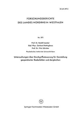 Untersuchungen über Durchgriffssteuerung für Darstellung gespeicherter Radarbilder und dergleichen