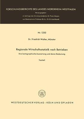 Regionale Wirtschaftsstatistik nach Betrieben