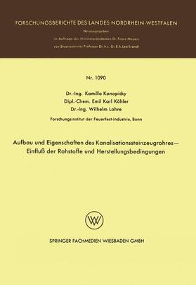 Aufbau und Eigenschaften des Kanalisationssteinzeugrohres ¿ Einfluß der Rohstoffe und Herstellungsbedingungen