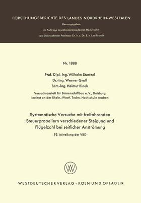 Systematische Versuche mit freifahrenden Steuerpropellern verschiedener Steigung und Flügelzahl bei seitlicher Strömung