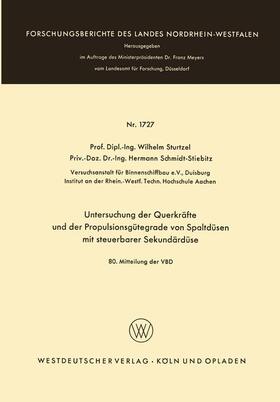 Untersuchung der Querkräfte und der Propulsionsgütegrade von Spaltdüsen mit steuerbarer Sekundärdüse