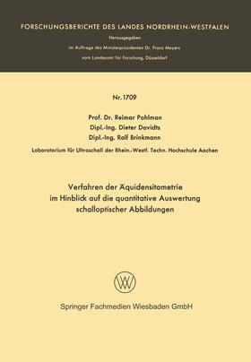 Verfahren der Äquidensitometrie im Hinblick auf die quantitative Auswertung schalloptischer Abbildungen