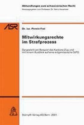 Mitwirkungsrechte im Strafprozess