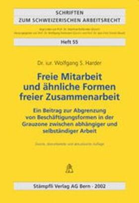 Freie Mitarbeit und ähnliche Formen freier Zusammenarbeit