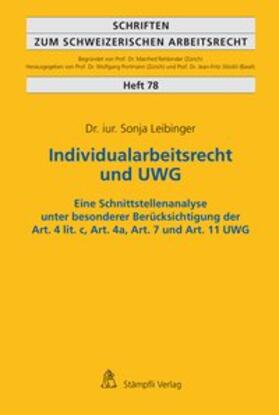 Individualarbeitsrecht und UWG