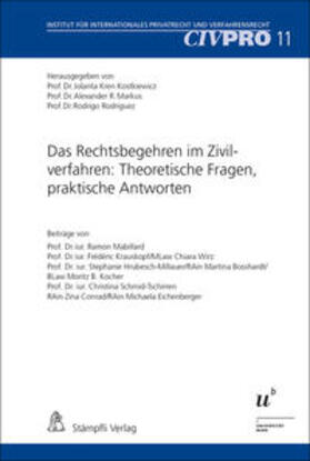 Das Rechtsbegehren im Zivilverfahren: Theoretische Fragen, praktische Antworten