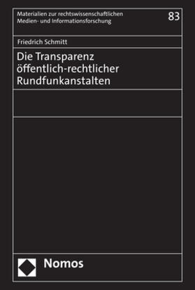 Die Transparenz öffentlich-rechtlicher Rundfunkanstalten