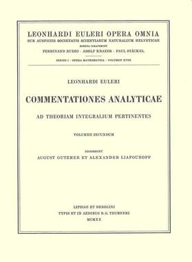 Commentationes analyticae ad theoriam integralium pertinentes 2nd part