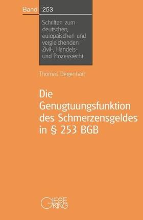 Die Genugtuungsfunktion des Schmwerzensgeldes in § 253 BGB