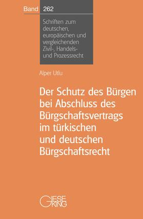 Der Schutz des Bürgen bei Abschluss des Bürgschaftsvertrags im türkischen und deutschen Bürgschaftsrecht