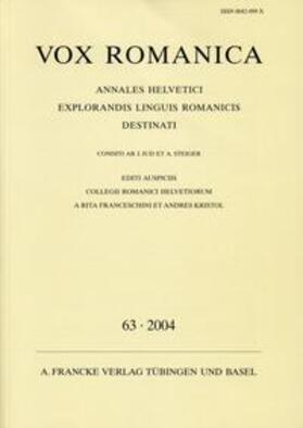 Vox Romanica 63 (2004)