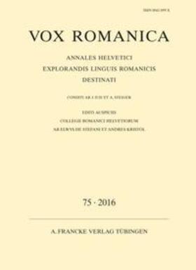 Vox Romanica 75 (2016)
