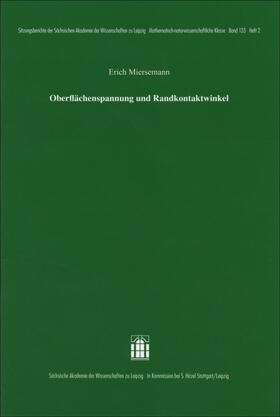 Oberflächenspannung und Randkontaktwinkel