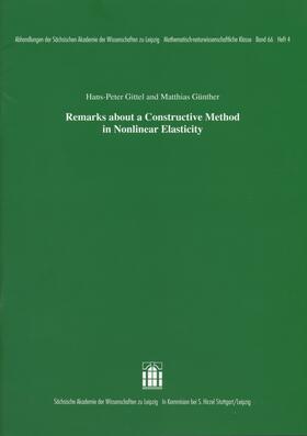 Remarks about a Constructive Method in Nonlinear Elasticity