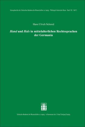 Schmid, H: Hand und Hals in mittelalterlichen Rechtssprachen