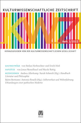 Kulturwissenschaftliche Zeitschrift 3/2022